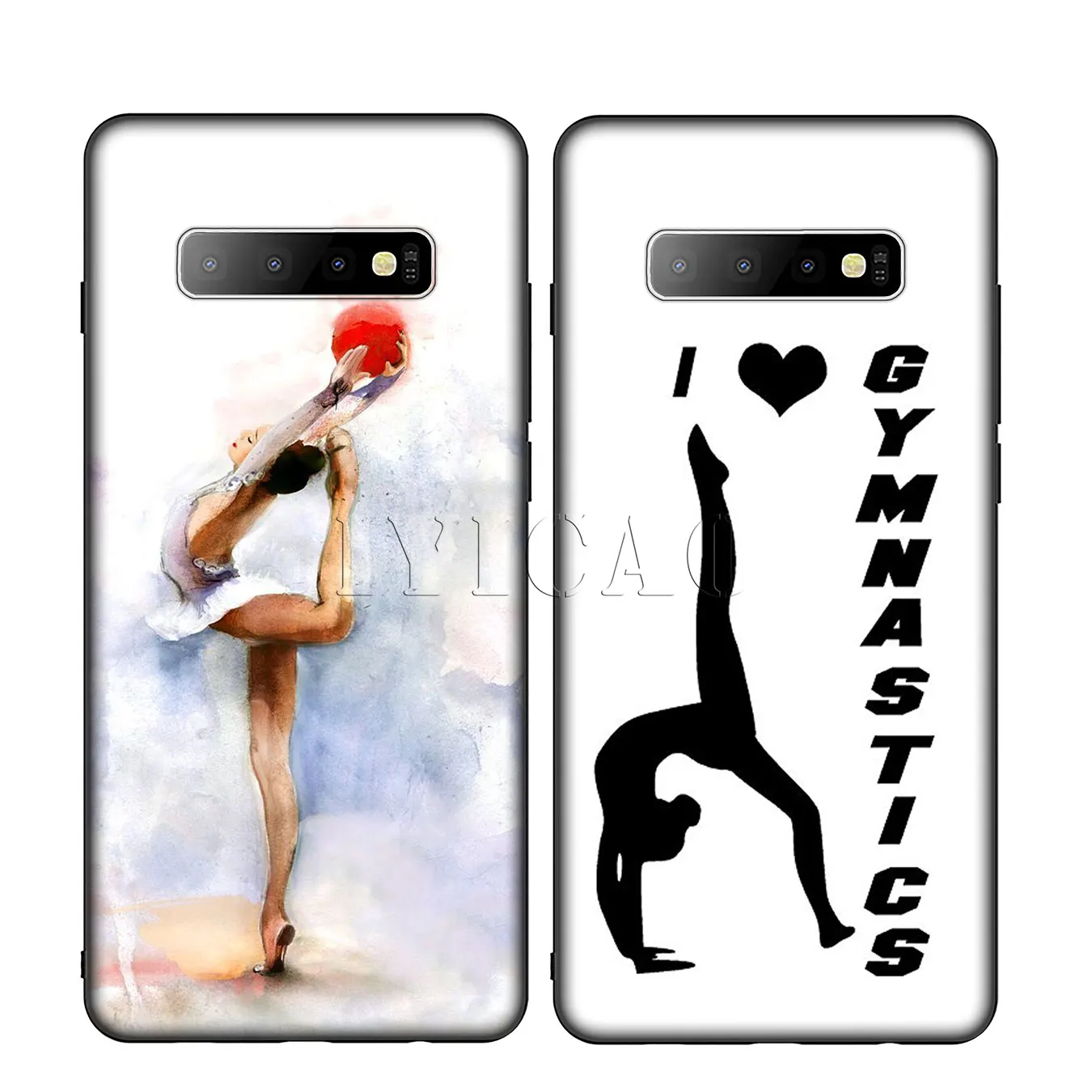 Спортивный гимнастический силиконовый мягкий чехол с рисунком для Samsung Galaxy S20 S10 S9