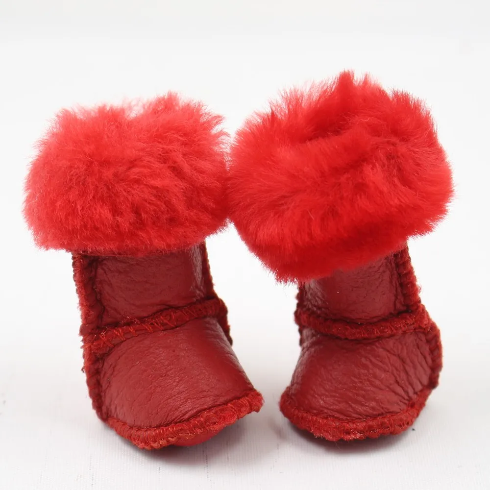 red Blyth кукла ледяная игрушка обувь теплые кожаные зимние сапоги - Цвет: red