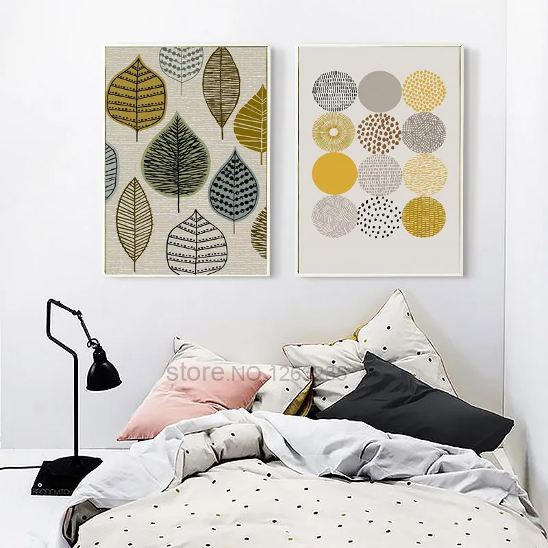 Скандинавский современный геометрический Nordic плакат Wall Art Холст Картина без