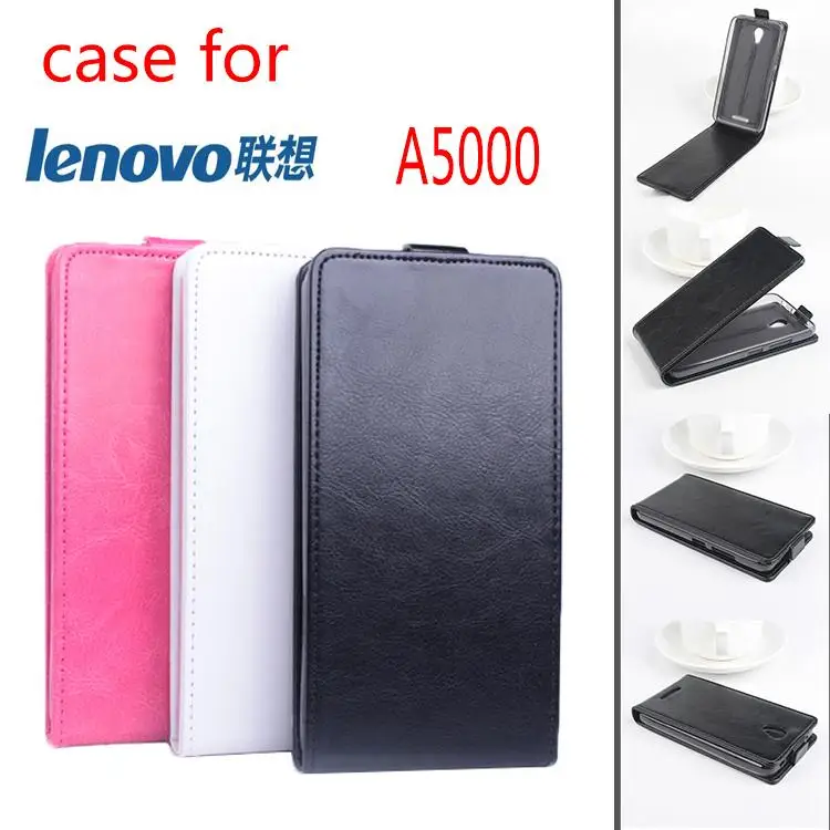 Высокое качество Новые оригинальные для lenovo A5000 кожаный чехол с откидной крышкой