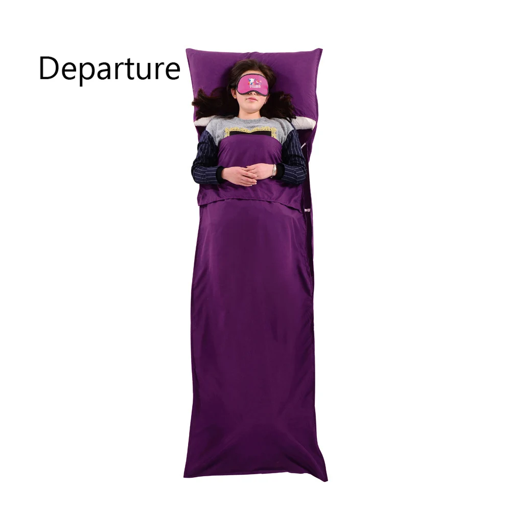 El грязный хлопковый сепаратор спальный мешок лайнер одиночные конверты