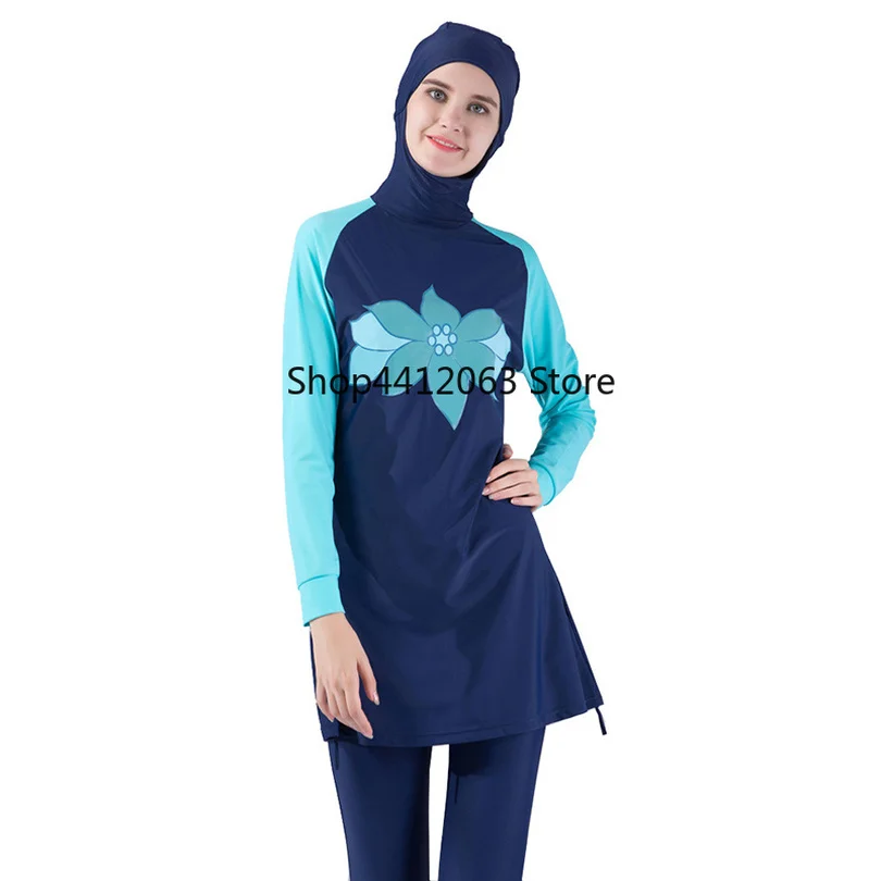 2019 Новый Мусульманский купальник женский Буркини скромный исламский раздельный