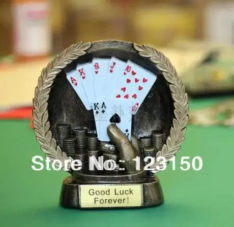 

TA-034 Poker Hand, Poker Trophy, Poker Souvenirs, Trophy Cup, Winner Souvenier