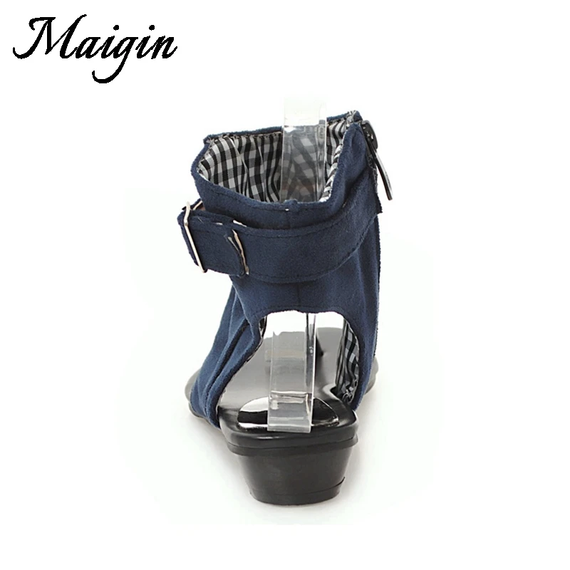 Maigin Римские сандалии Для женщин 2018 классный клип носком Slingback Летняя обувь низкая