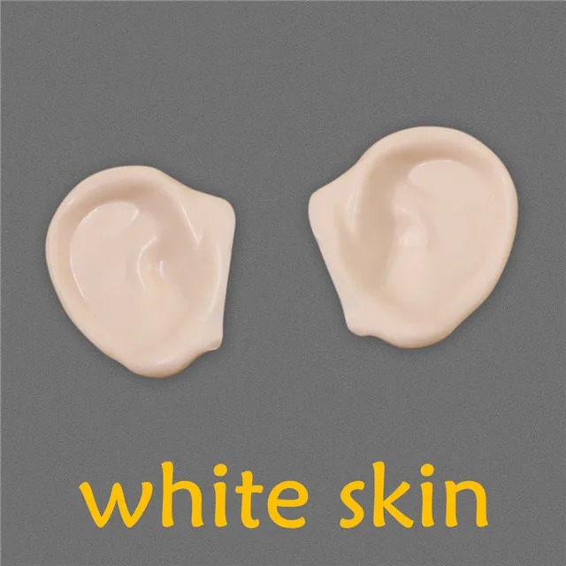 white skin Blyth кукла ледяная игрушка уши игрушка белый натуральный загар темная и супер черная кожа, только уши без куклы - Цвет: white skin