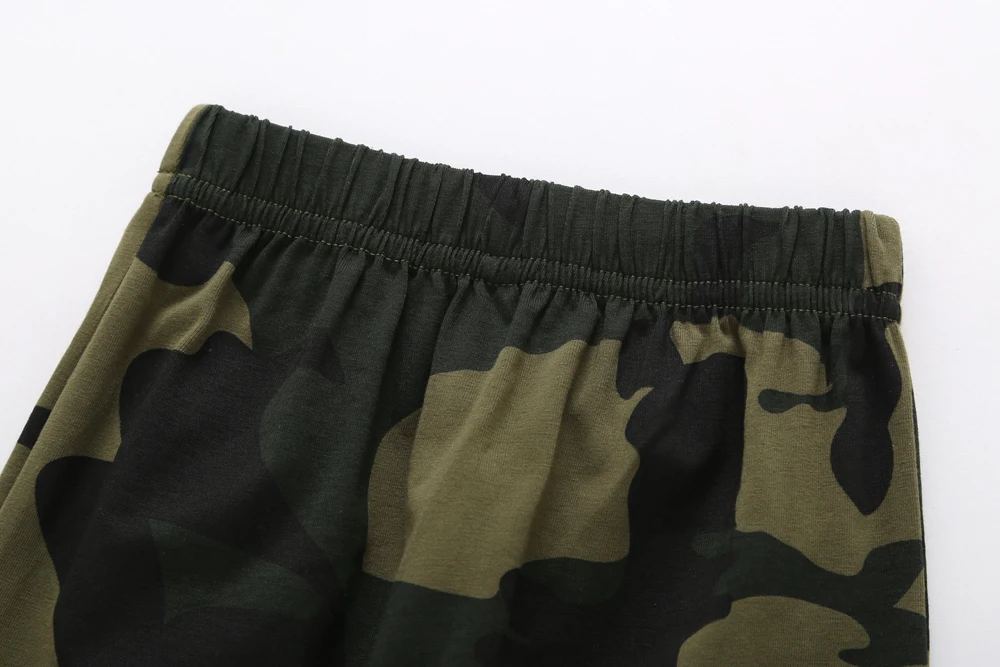 Осенняя одежда для новорожденных мальчиков и девочек хлопковая камуфляжная