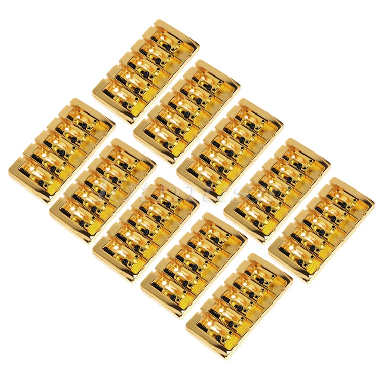 10 шт. 5 струн моста квадратное седло позолоченное 19 мм пространство струны с