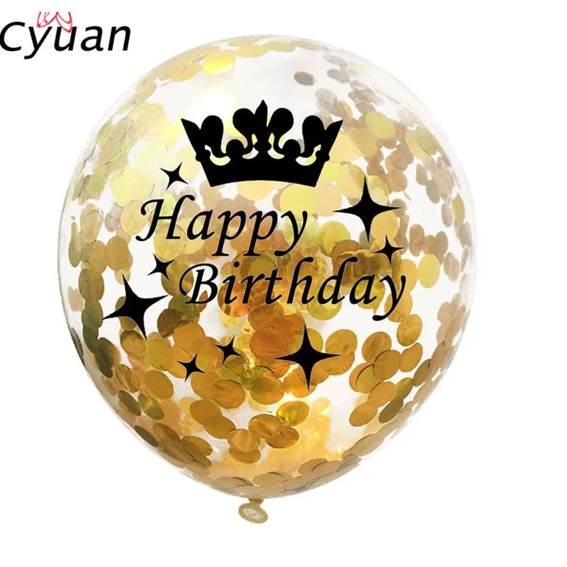 Cyuan 5 шт взрослых день рождения шары 30/40/50 день рождения конфетти праздничные украшения из шаров 12 дюймов шары из латекса 30 лет