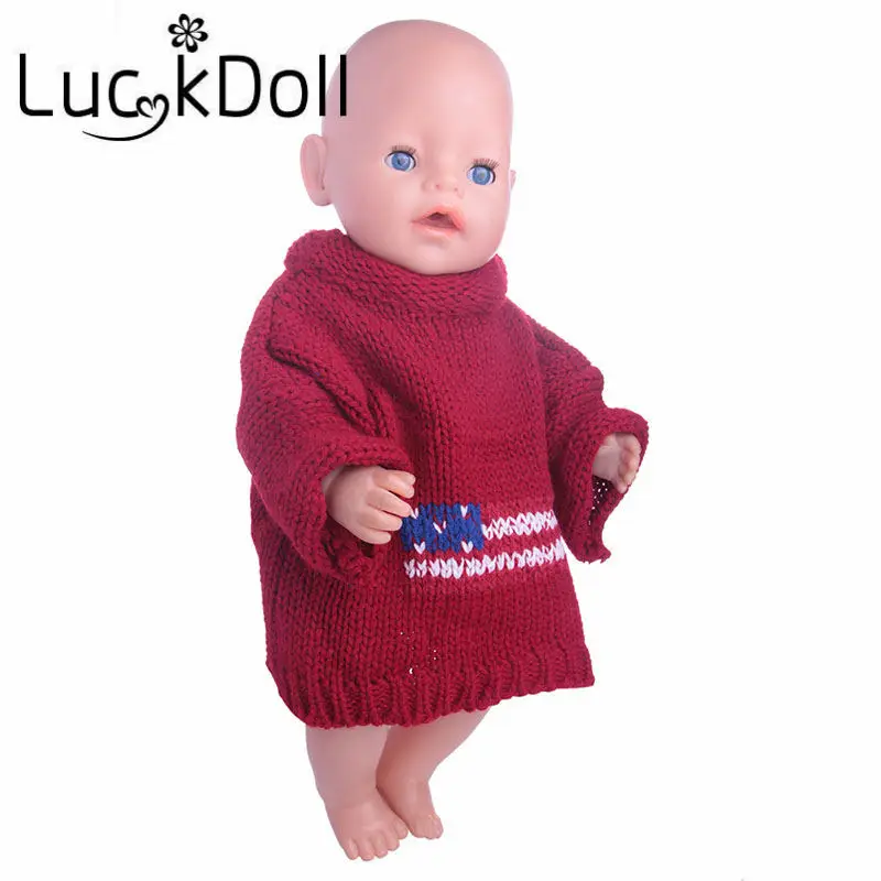 Свитер для куклы LUCKDOLL длинный с принтом 18 дюймов 43 см | Игрушки и хобби