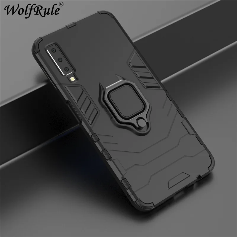 

Car Holder Magnetic Case For Samsung Galaxy A7 2018 Case 3-In-1 Durable Ring Stand Cover For Samsung A7 2018 A750 A750F Funda 6"