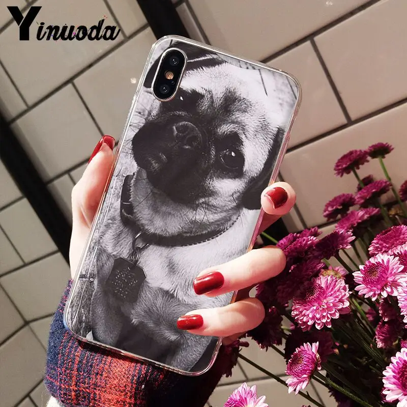 11pro MAX милый мопса на заказ фото мягкий чехол для телефона Apple iPhone 8 7 6 6S Plus X XS 5 5S SE XR |