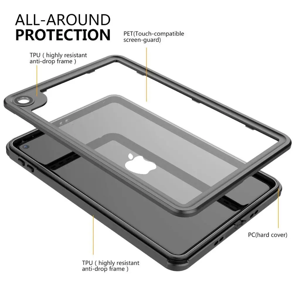 Для iPad Mini 5 Водонепроницаемый Чехол ударопрочный пыленепроницаемый со