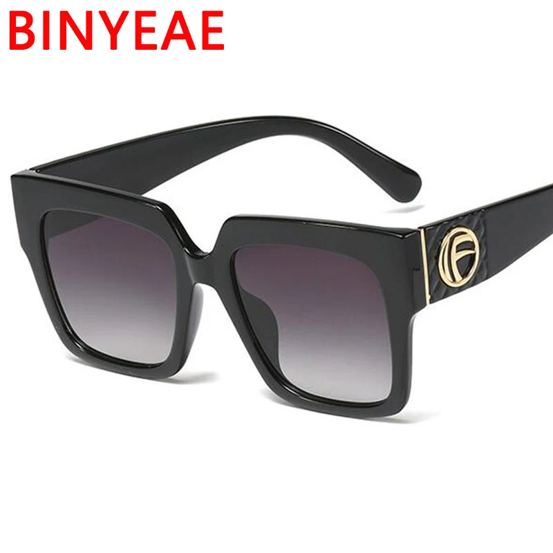 2020 модные черные Большие Квадратные Солнцезащитные очки знаменитостей