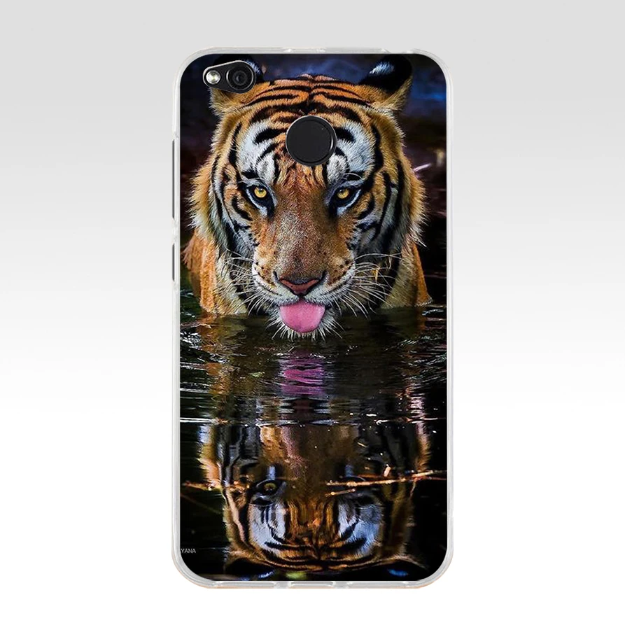 16 29 colorful Lion Tiger leopard Wolf TPU Soft Silicone Phone Case for Xiaomi Redmi 4X 4A 5A 6A 6 Note 5a pro mi a1 8 lite Cover - Color: 16