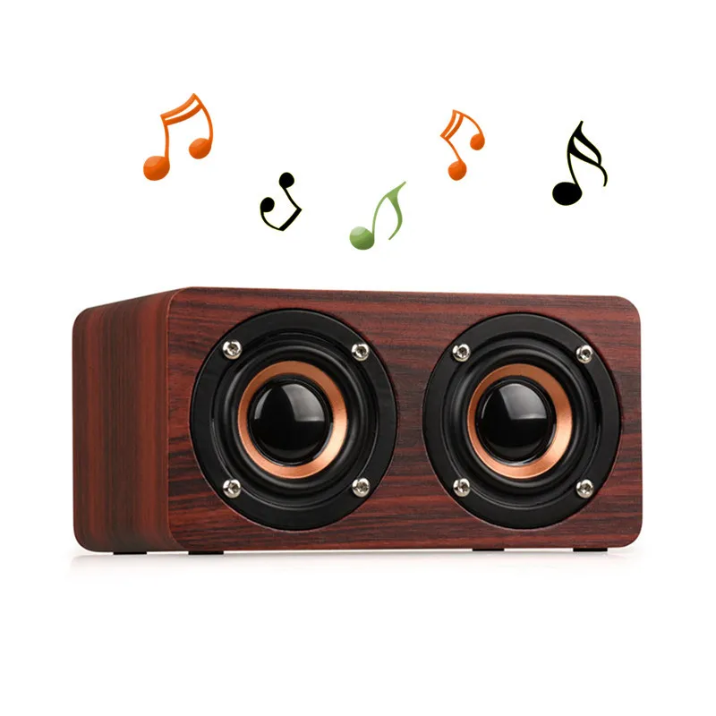 Беспроводной Bluetooth динамик портативный деревянный HiFi аудио Suppor TF корзину Aux в шок