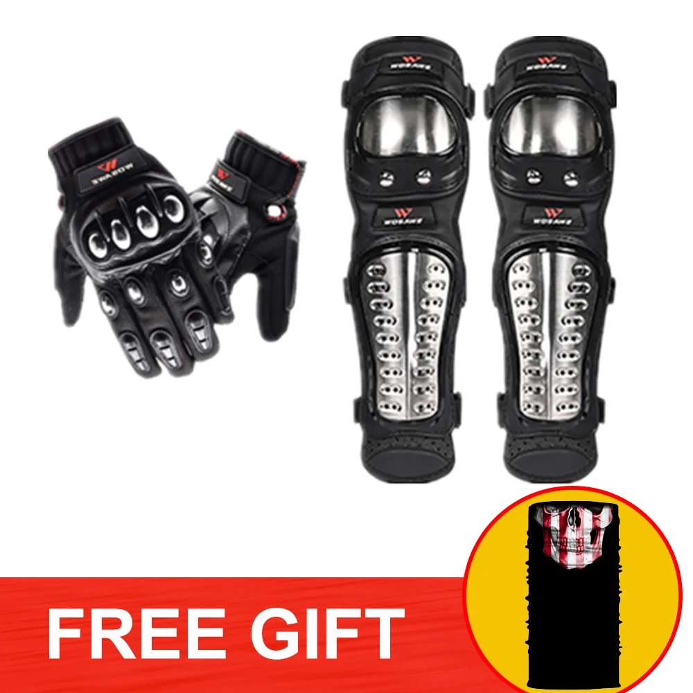 Knee Pads and Gloves WOSAWE мотоциклетная куртка защитная Экипировка для мотоциклистов гоночная Броня+ Экипировка s шорты штаны+ защита от колена мотора+ Перчатки для мотоциклистов - Цвет: Knee Pads and Gloves