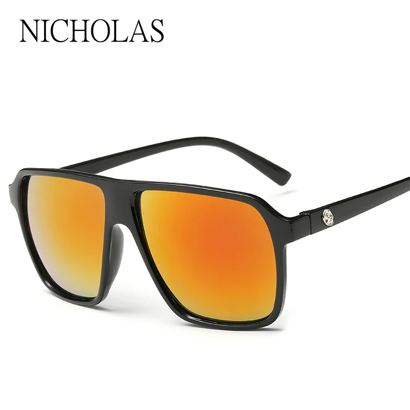 Модные мужские и женские солнцезащитные очки зеркальные фотохромные большие для