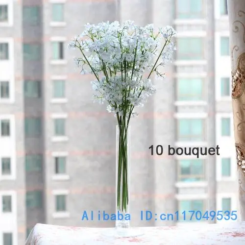 10 шт. красивые искусственные шелковые цветы Гипсофилы свадебное украшение F161|flower