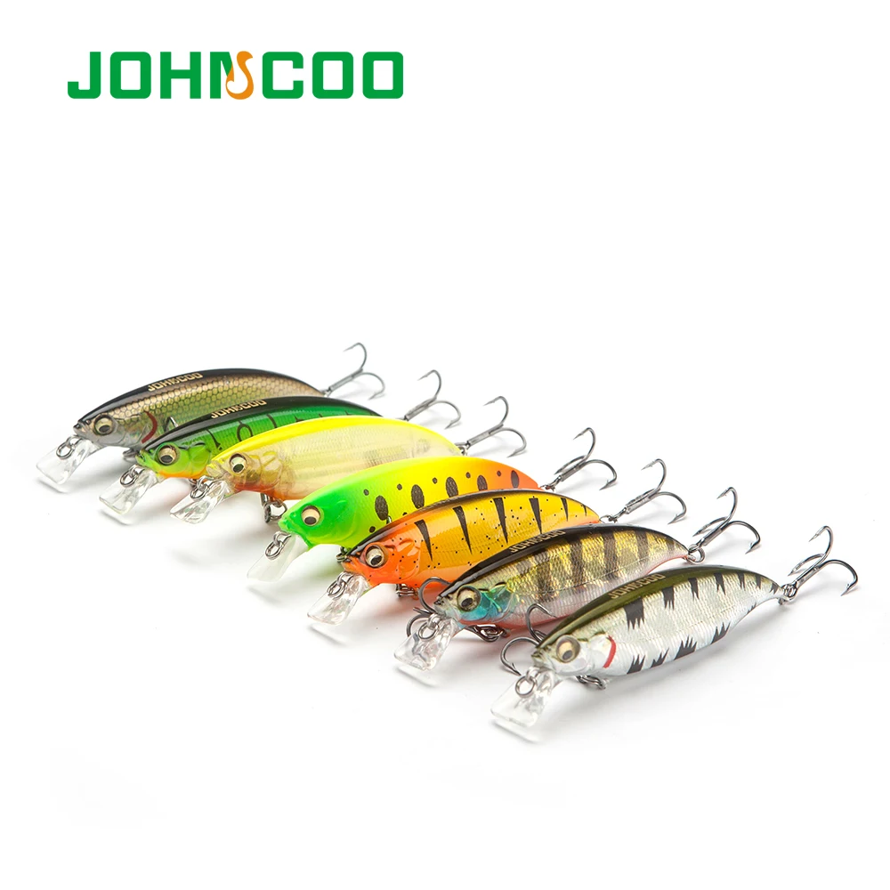 JOHNCOO 1 шт. новая жесткая рыболовная приманка 80 мм 10 5 г плавающая Минноу 3D глаза