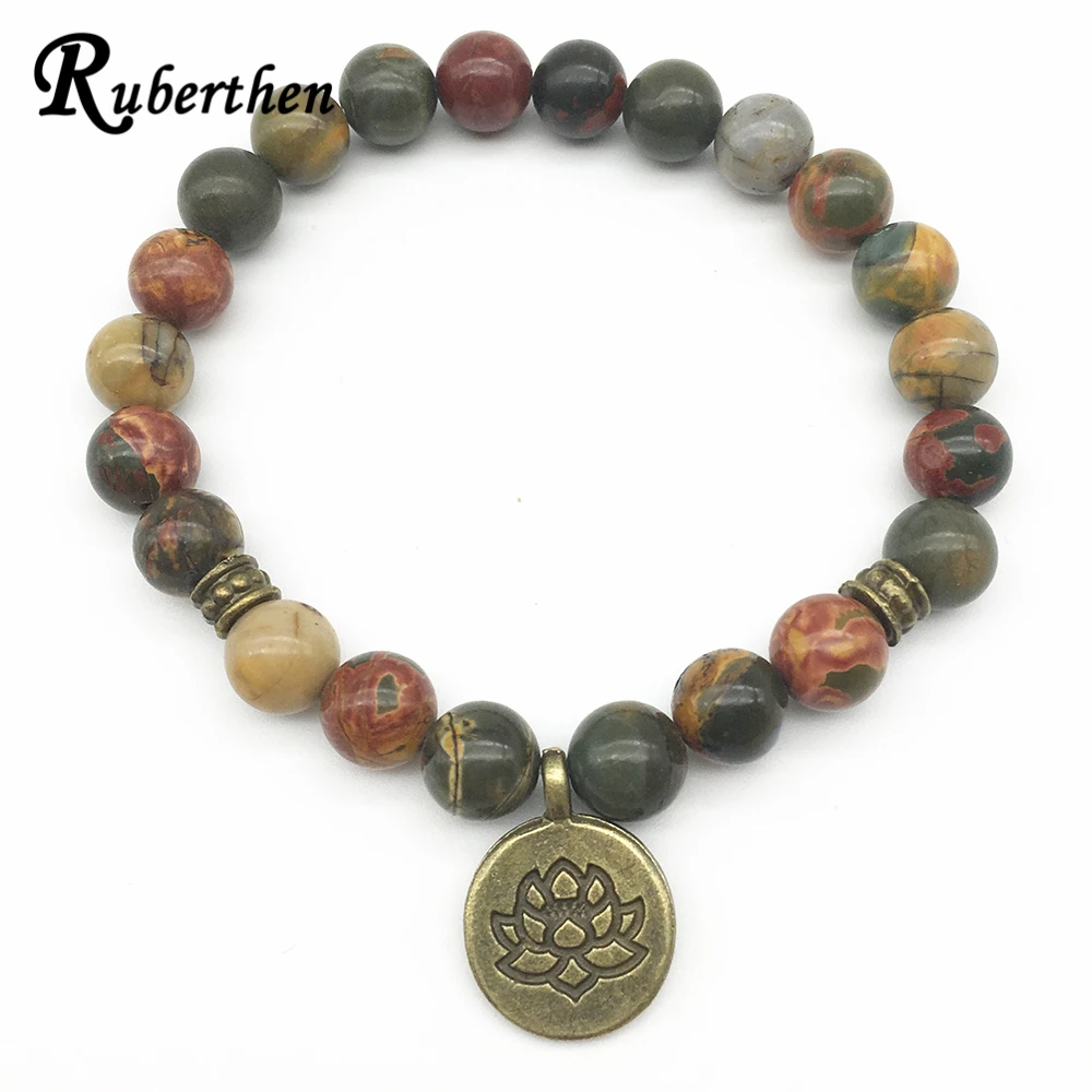 Браслет Ruberthen в продаже высококачественный браслет из античной латуни Om Lotus с