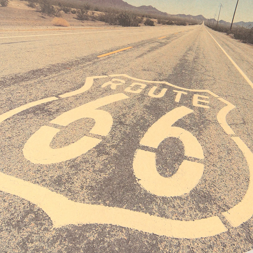 TIE LER Route 66 ретро постер из крафт бумаги жестяные знаки настенная живопись для дома