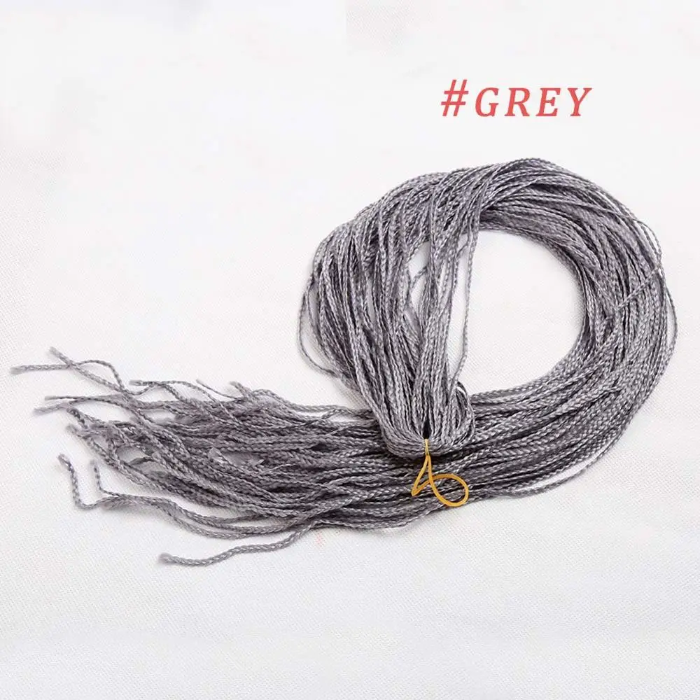 #Grey Zizi косички, вязанные крючком волосы, коробка, косички, синтетические волосы для наращивания, Россия, популярные, 28 дюймов, косички, волосы, блонд, сенегалс, твист, 28 прядей - Color: #Grey