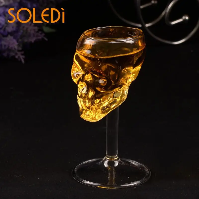 75 мл Горячая Распродажа Творческий Череп Стекло stein пива Кухня чашки для хранения