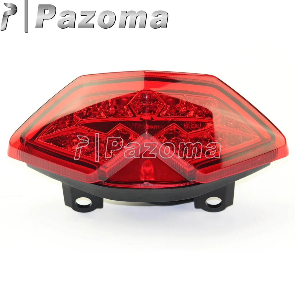 Стоп сигнал для мотоцикла красный ЕВРО светодиодный стоп Интегрированная Лампа