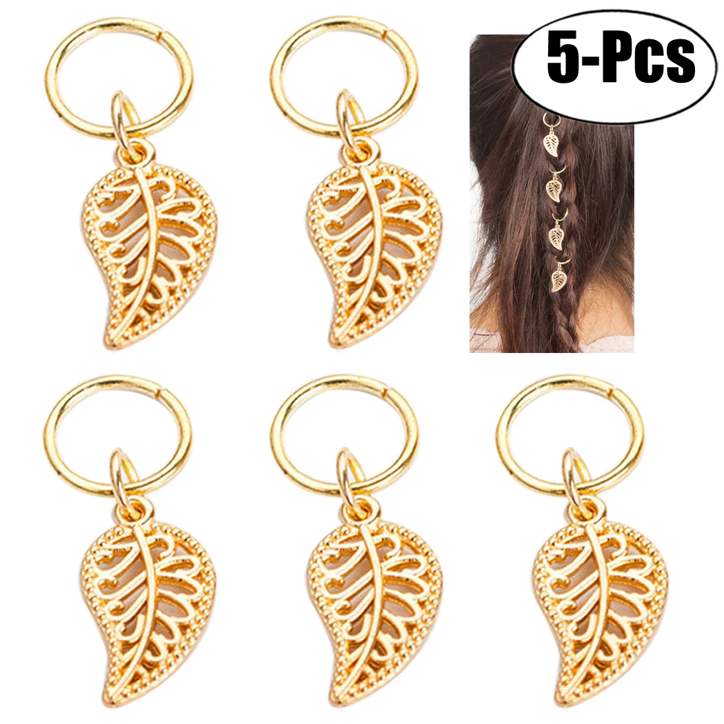 Набор колец и подвесок для волос с бусинами