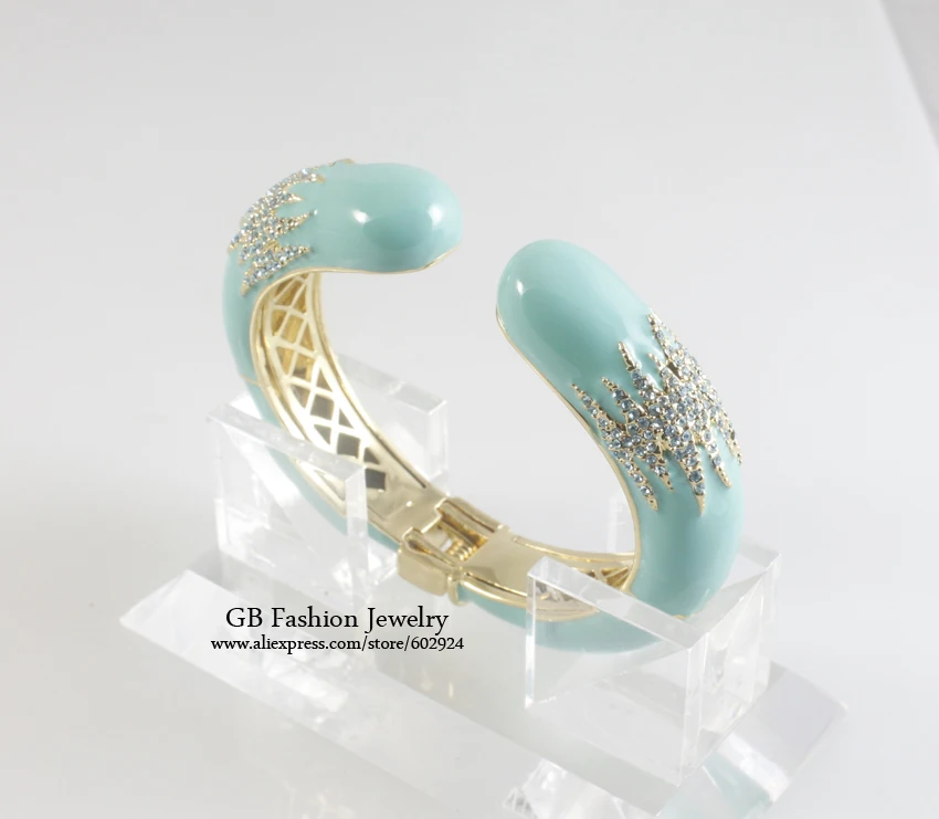 GrayBirds новые модные браслеты для женщин Кристалл и эмаль белый синий черный больше