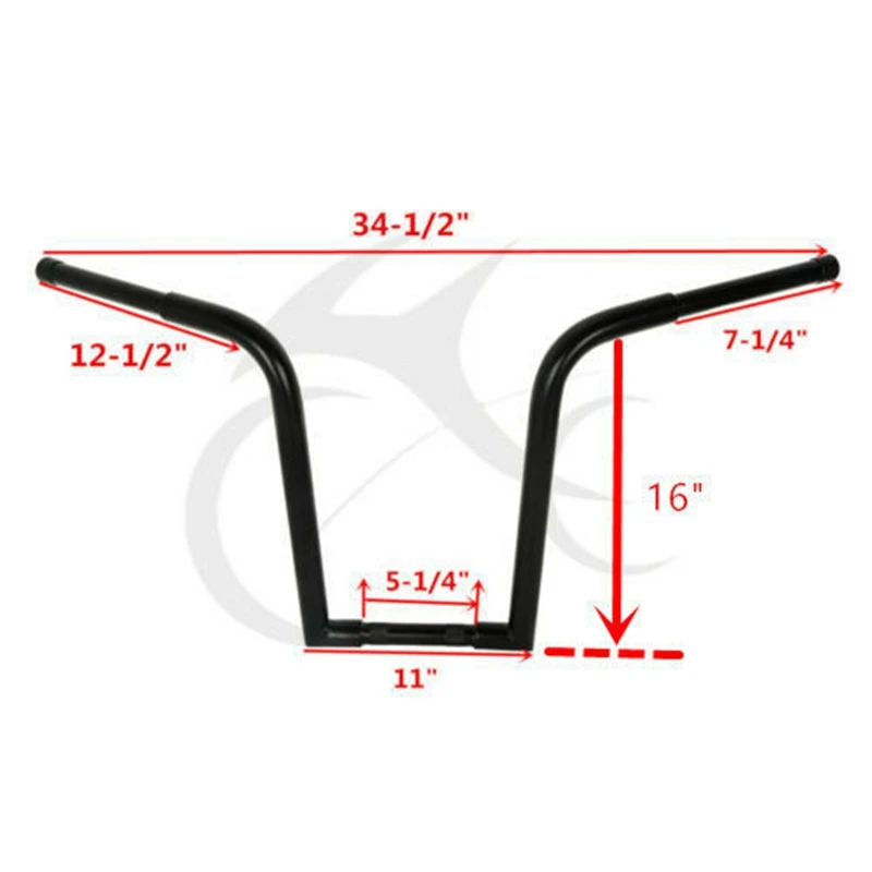 Мотоцикл 10 &quot12&quot 14 &quot16&quot Rise 1 1/4 &quotFat Ape Hangers Bars handlebar для Harley Softail Sportster XL883 1200 FLST FXST