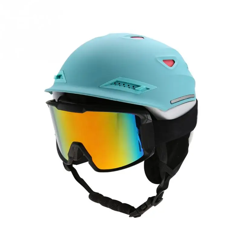 07 Ski Goggles Helmet Snow Sports Ski Snowboard Helmet Anti-fog Goggles Women Men Skiing Eyewear Glasses Protection Hat - Цвет: 07