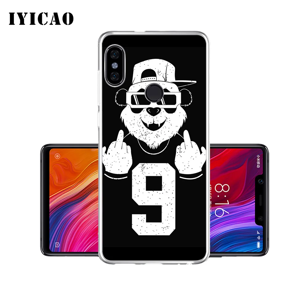 IYICAO Забавный мультяшный панда Мягкий силиконовый чехол для телефона Xiaomi Mi 9 8 SE 6 A1