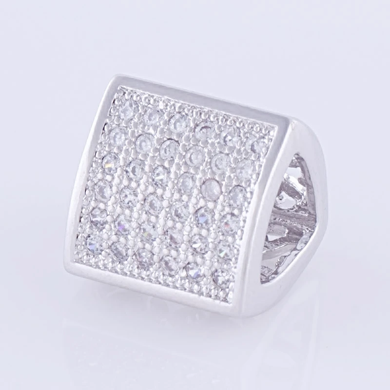 Три цвета CZ латунные металлические геометрические чешские бусины разделители