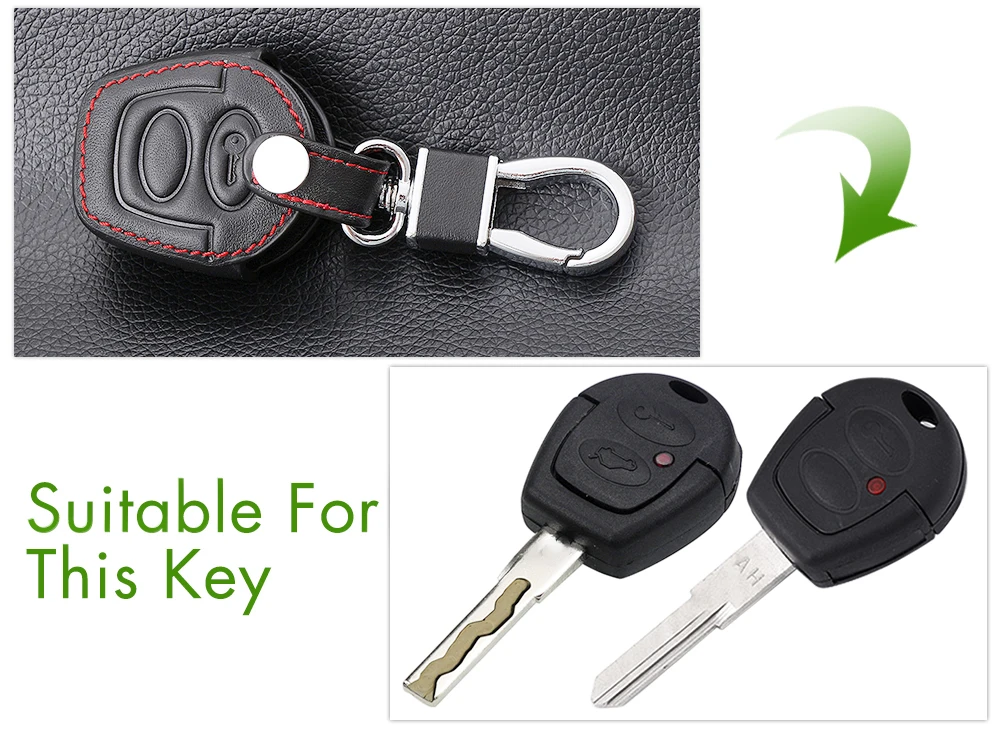 Чехол для ключей Seat Ibiza Leon Toledo Mii Altea Cordoba Arosa Alhambra Exeo FR VW Sharan 2 кнопки|Футляр