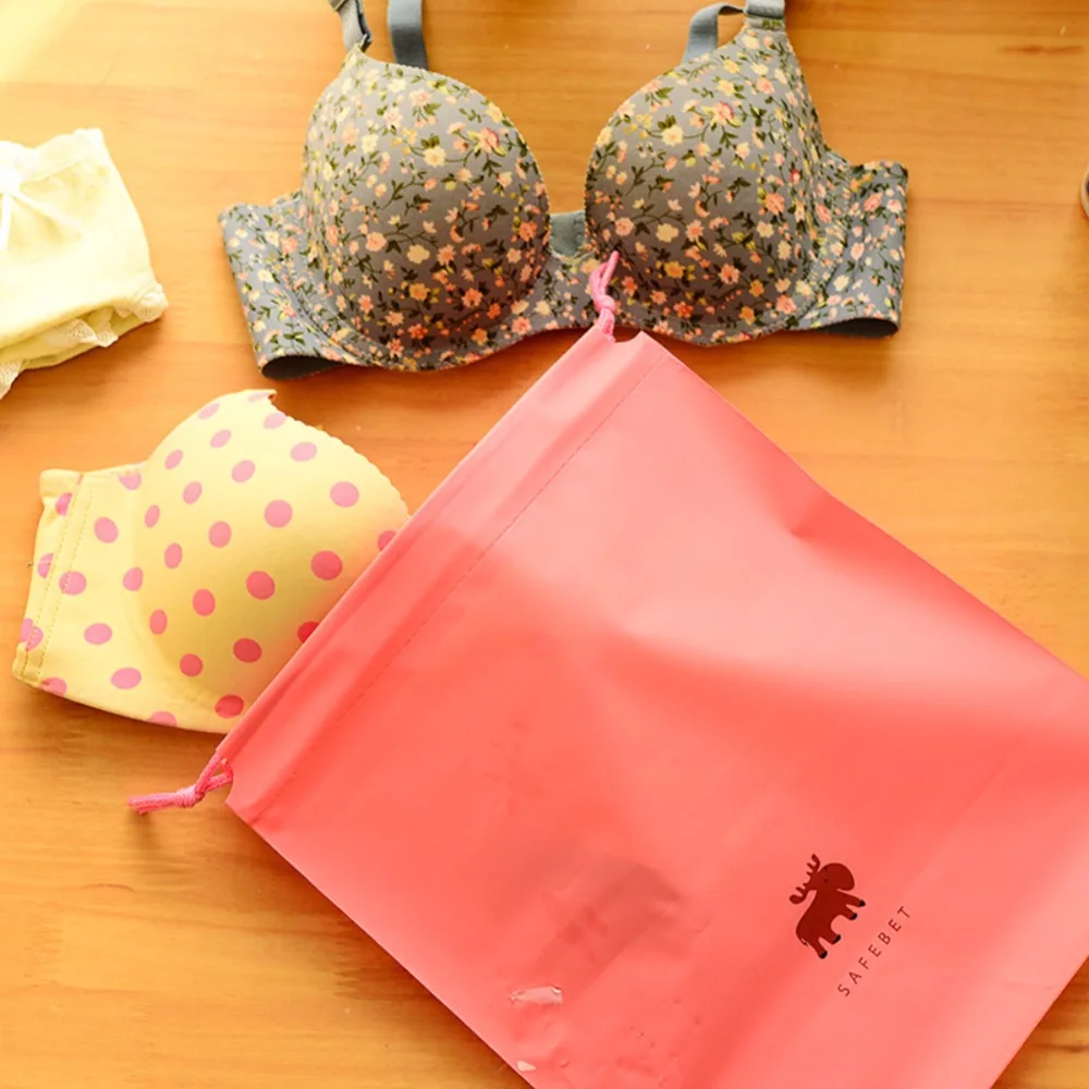 5 шт./компл. водонепроницаемые сумки для хранения с мультяшным рисунком на шнурке