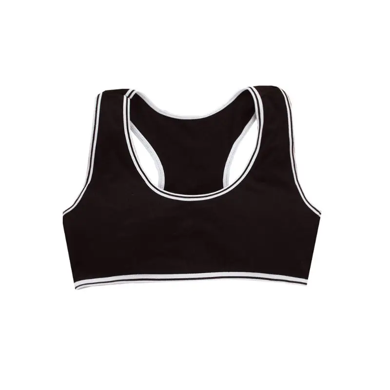 Teenager Young Girls Bra Teens Girl Underwear Puberty Student Sriped Training Bra Underwear Set