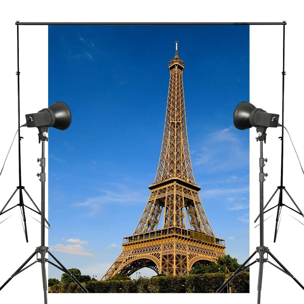 5x7ft голубое небо фон для фотосъемки Париж Эйфелева башня студийной
