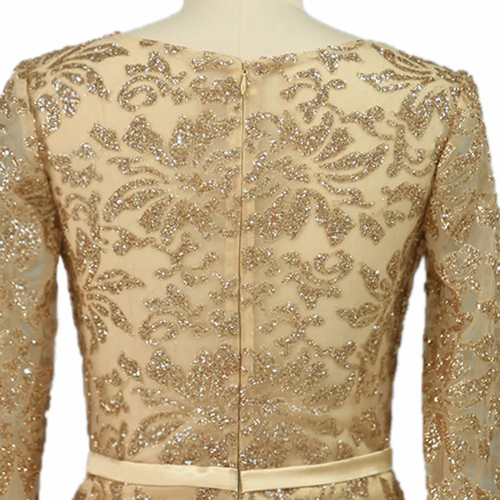 Элегантное платье для мамы невесты с длинным рукавом Vestido De Madrinha Mutter Der Braut вечерние женские кружевные вечерние платья с блестками