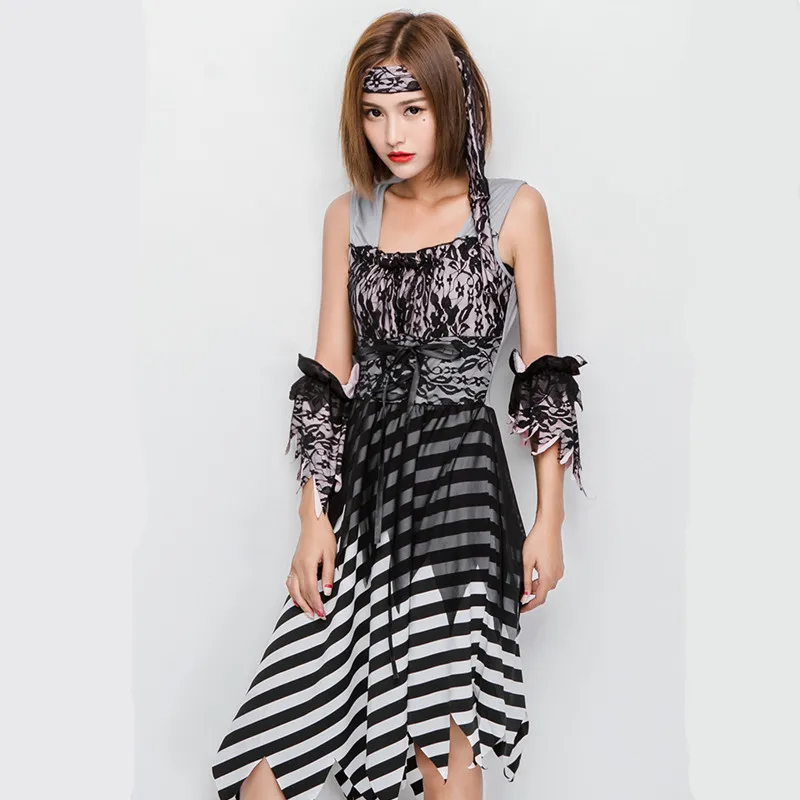 

Sexy Woman Halloween Pirate Costumes For Girls Female Warrior Cosplays Christmas Purim Carnival Masquerade Role play party dress