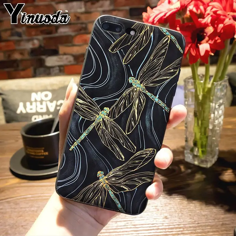 6 Yinuoda красивый популярный чехол со стрекозой для Apple iPhone 8 7 6 6S Plus X 5S 11pro SE 5C Чехол - Цвет: 6