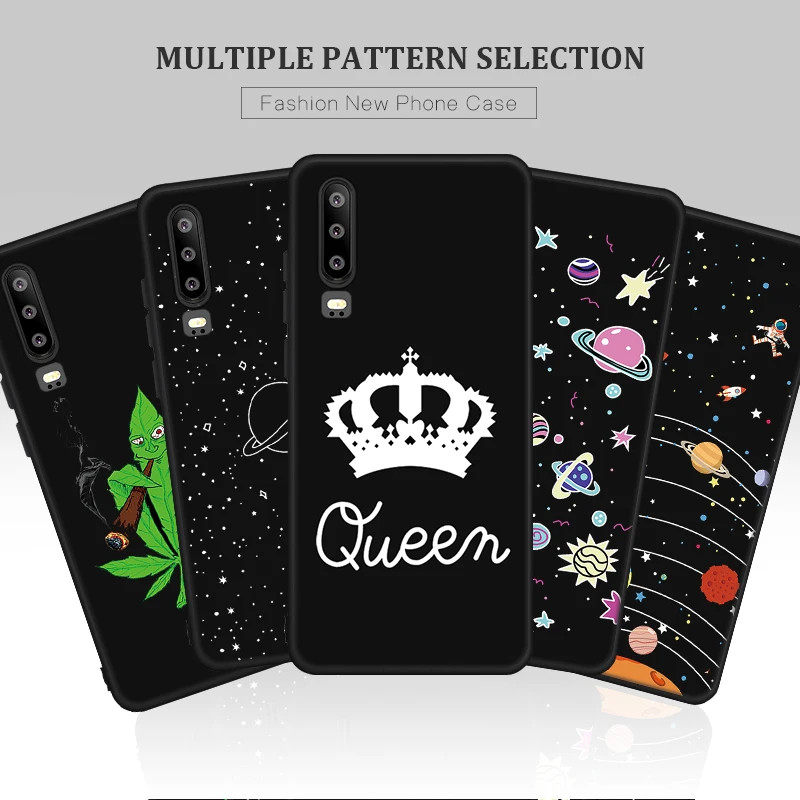 Black Soft TPU Case For Huawei Honor 10i 20i 8X 8C 9 10 Lite 7X V20 8S Pattern Phone P20 P30 Pro |