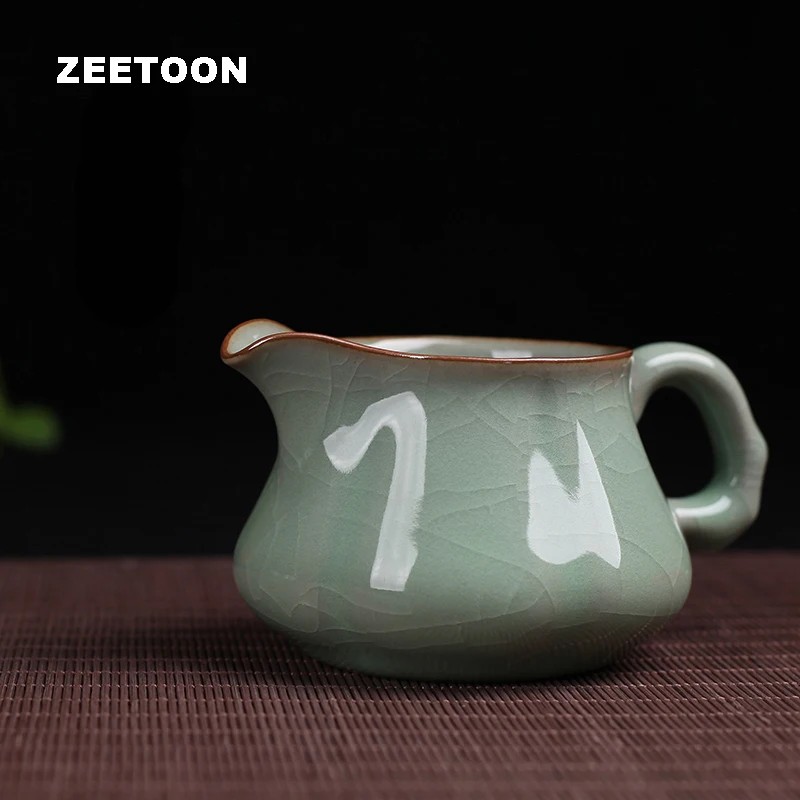 200 мл винтажная чашка Longquan Celadon ярмарка глазурованная кружка с трещинами чая