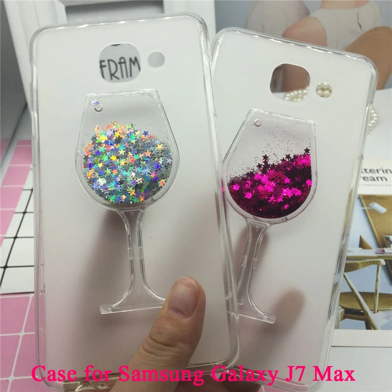 Блестящие чехлы с зыбучим песком для телефонов Samsung Galaxy J7 Max милый мягкий