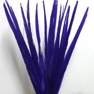 Purple 100 шт, 50-55 см, 20-22 дюйма, цвет ассорти, окрашенное в форме жемчуга, Перо хвоста, перья фазана амхерста - Цвет: Purple