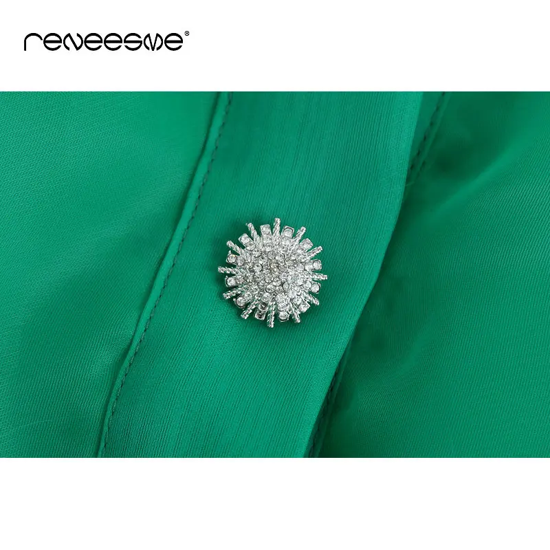 Модная женская летняя юбка новинка 2019 зеленые пуговицы оборки английский стиль