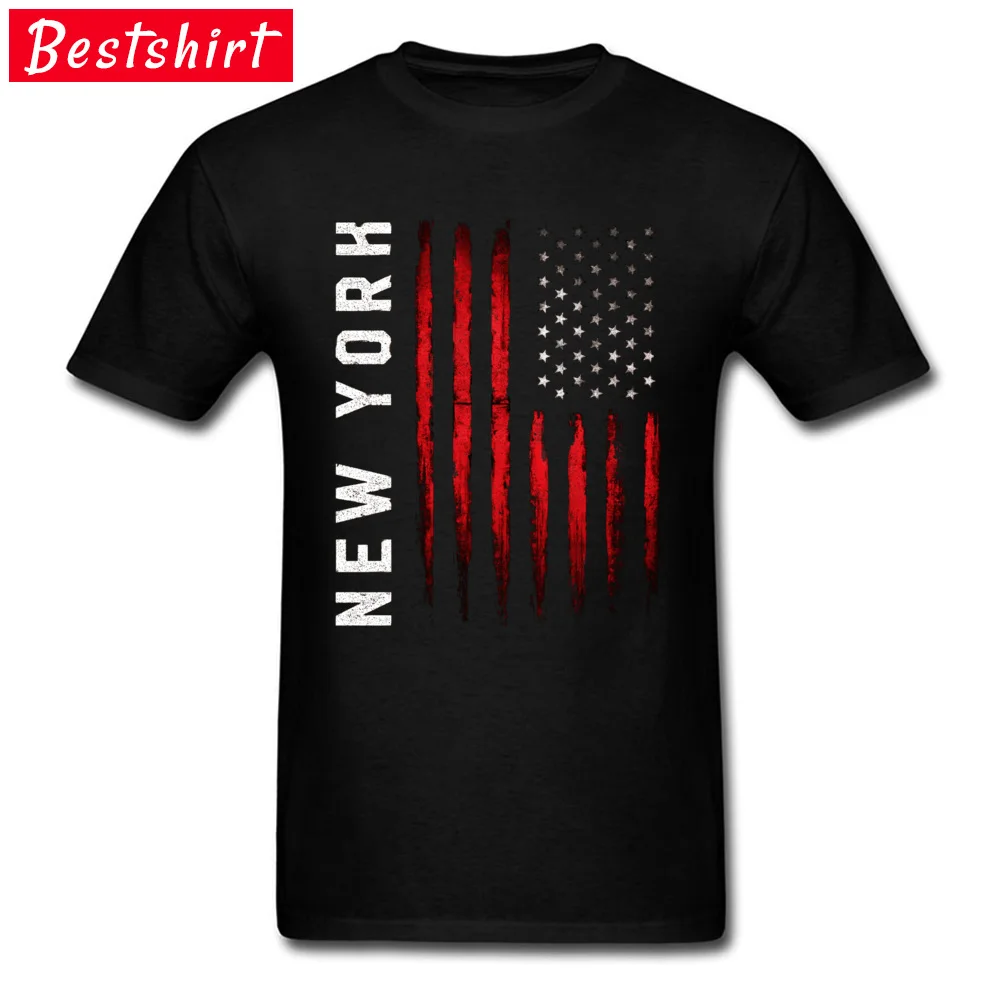 

USA American Flag New York Vintage T-Shirt Autumn Comfortable T Shirt Tshirts Slim Fit T Shirt Men