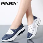 Туфли PINSEN женские из натуральной кожи, натуральная кожа, плоская подошва, криперы, вырезы, без застежки, Мокасины, весна 2022