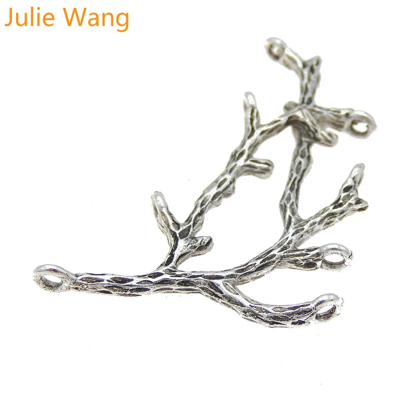 Julie Wang 3 шт. Подвески на ветви подвески из сплава под старину серебряного цвета