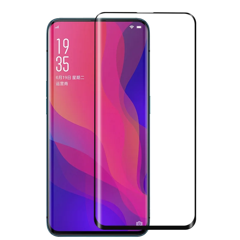 Защита экрана для Oppo Find X полное покрытие закаленное стекло 9H 3D изогнутая от
